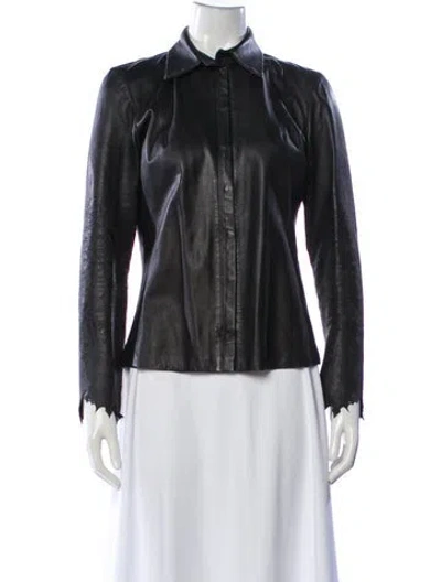 Pre-owned Roberto Cavalli Vintage 2000's Biker Jacket In Black