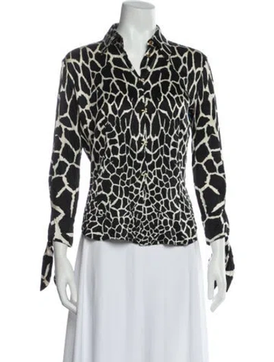 Pre-owned Roberto Cavalli Vintage 2000 Blouse In Black