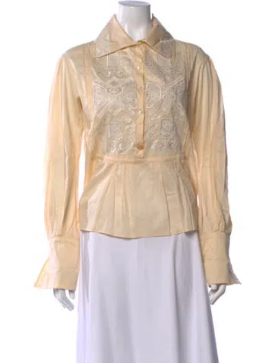 Pre-owned Roberto Cavalli Vintage 2000's Blouse In Neutrals