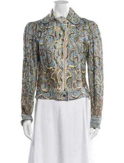 Pre-owned Roberto Cavalli Vintage 2000 Evening Jacket In Blue