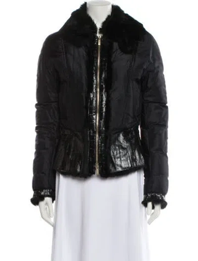 Pre-owned Roberto Cavalli Vintage 2000's Fur Jacket In Black