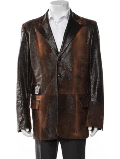 Pre-owned Roberto Cavalli Vintage 2000 Jacket In Brown