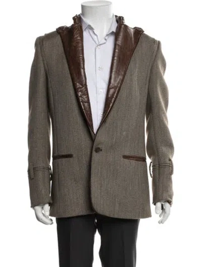 Pre-owned Roberto Cavalli Vintage 2000's Jacket In Brown