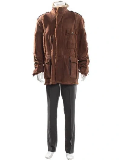 Pre-owned Roberto Cavalli Vintage 2000's Parka In Brown