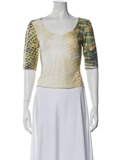 Pre-owned Roberto Cavalli Vintage 2000's Top In Neutral