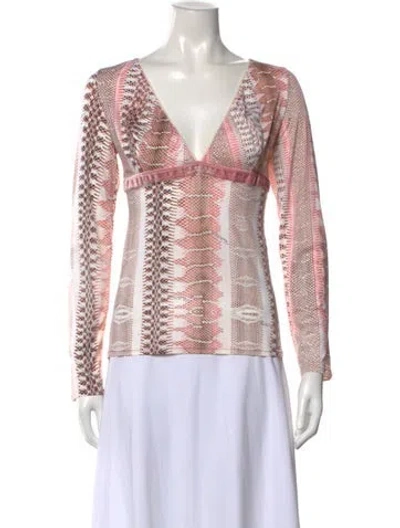 Pre-owned Roberto Cavalli Vintage 2000's Top In Pink