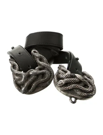 Pre-owned Roberto Cavalli Vintage 2000's Waist Belt In Black