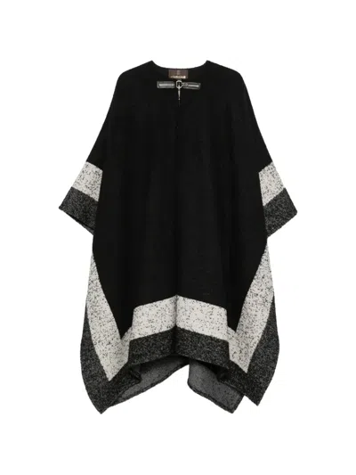 Pre-owned Roberto Cavalli Vintage 2000s Buckled-strap Cape In Black