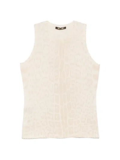 Pre-owned Roberto Cavalli Vintage 2000s Leopard-print Tank Top In Neutral