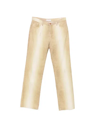 Pre-owned Roberto Cavalli Vintage 2000s Snakeskin-effect Straight-leg Trousers In Neutrals