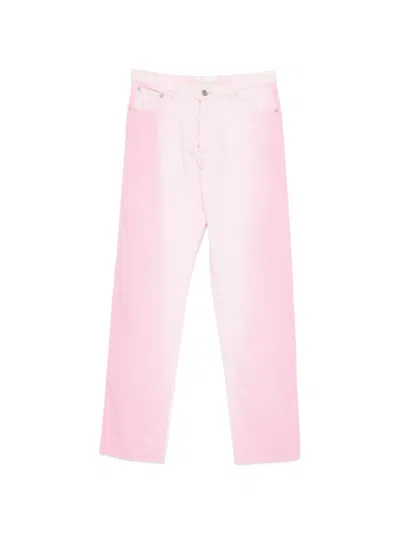 Pre-owned Roberto Cavalli Vintage 2000s Straight-leg Jeans In Pink
