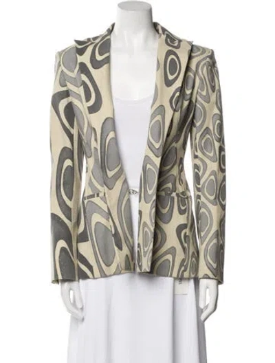 Pre-owned Roberto Cavalli Vintage 2001 Blazer In Neutral