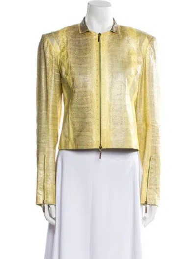 Pre-owned Roberto Cavalli Vintage 2001 Evening Jacket In Yellow