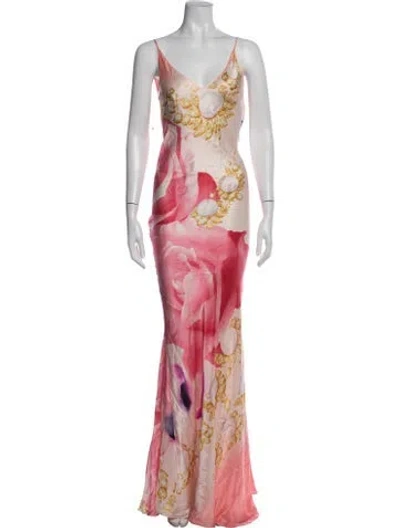 Pre-owned Roberto Cavalli Vintage 2001 Long Dress In Pink
