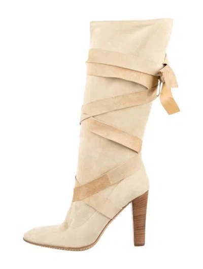Pre-owned Roberto Cavalli Vintage 2002 Boots In Neutrals