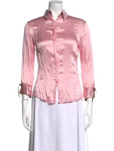 Pre-owned Roberto Cavalli Vintage 2003 Blouse In Pink