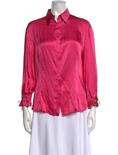 Pre-owned Roberto Cavalli Vintage 2003 Blouse In Pink