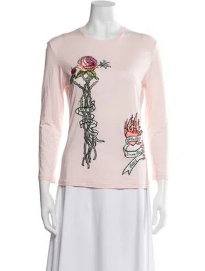 Pre-owned Roberto Cavalli Vintage 2003 T-shirt In Pink