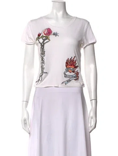 Pre-owned Roberto Cavalli Vintage 2003 T-shirt In White