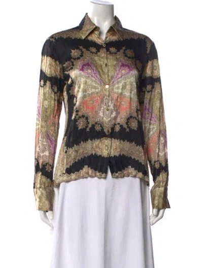 Pre-owned Roberto Cavalli Vintage 2004 Blouse In Neutral