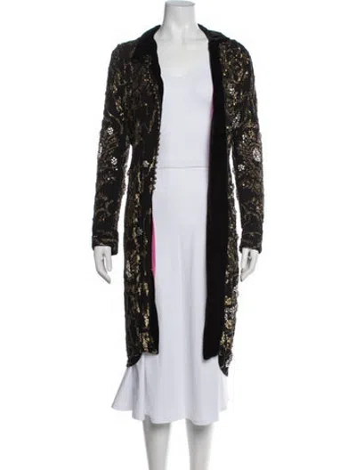 Pre-owned Roberto Cavalli Vintage 2004 Coat In Black