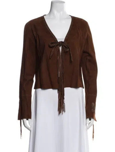 Pre-owned Roberto Cavalli Vintage 2004 Evening Jacket In Brown