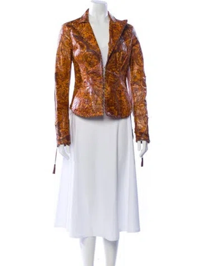 Pre-owned Roberto Cavalli Vintage 2004 Jacket In Brown
