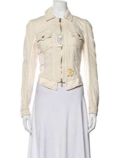 Pre-owned Roberto Cavalli Vintage 2004 Jacket W/ Tags In Neutrals