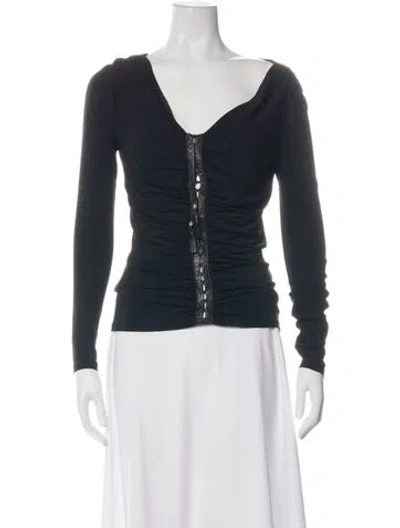 Pre-owned Roberto Cavalli Vintage 2004 Top In Black
