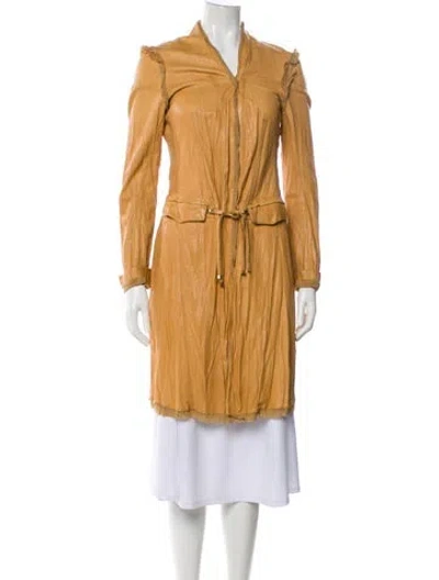 Pre-owned Roberto Cavalli Vintage 2004 Trench Coat In Neutral