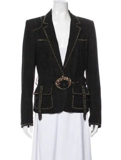Pre-owned Roberto Cavalli Vintage 2005 Blazer In Black