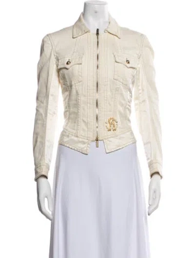Pre-owned Roberto Cavalli Vintage 2005 Jacket In Neutrals