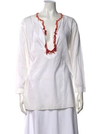 Pre-owned Roberto Cavalli Vintage 2005 Tunic In White
