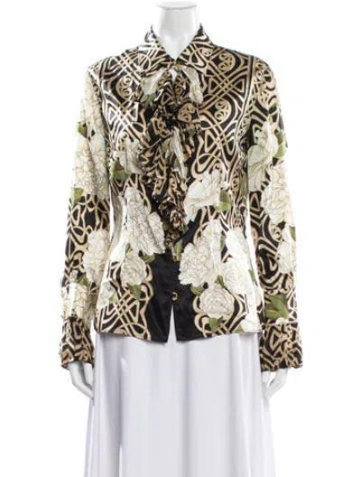 Pre-owned Roberto Cavalli Vintage 2006 Blouse In Multi