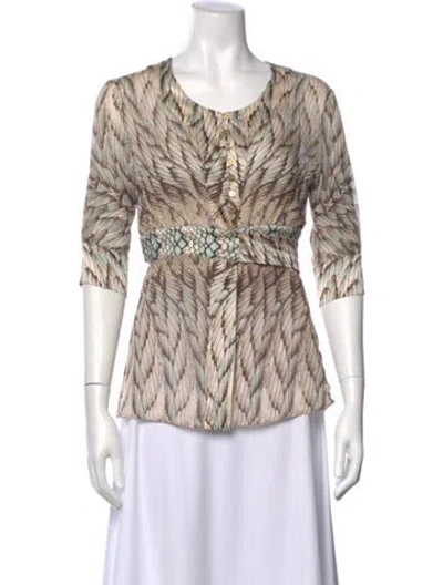 Pre-owned Roberto Cavalli Vintage 2006 Blouse In Neutral