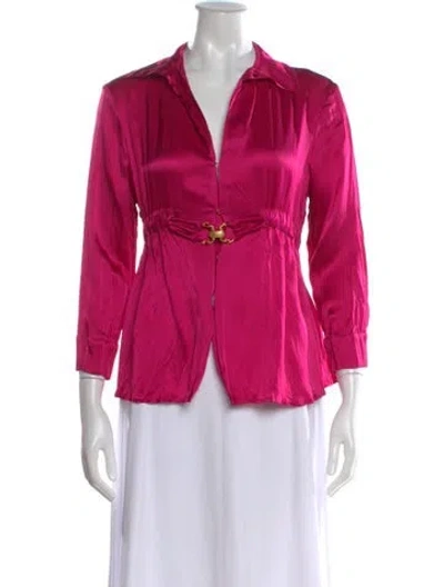 Pre-owned Roberto Cavalli Vintage 2006 Blouse In Pink