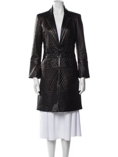 Pre-owned Roberto Cavalli Vintage 2006 Coat In Black