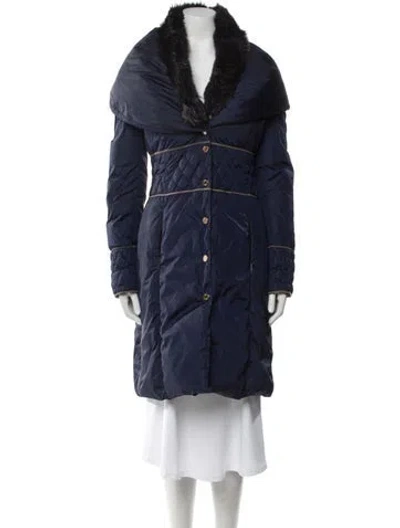 Pre-owned Roberto Cavalli Vintage 2006 Coat In Blue