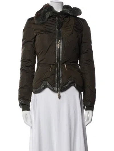 Pre-owned Roberto Cavalli Vintage 2006 Down Jacket In Green