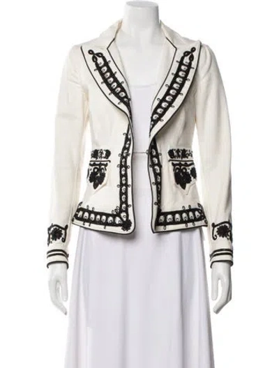 Pre-owned Roberto Cavalli Vintage 2007 Blazer In White