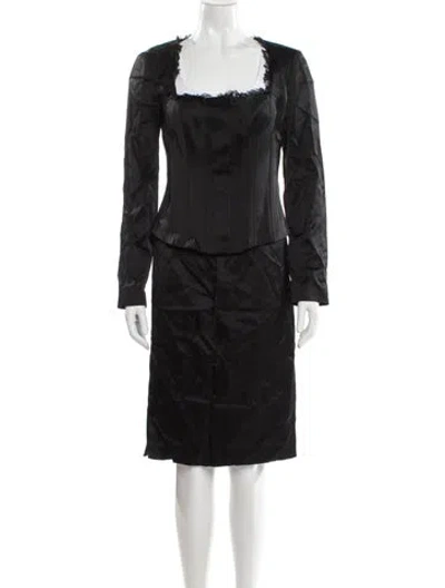 Pre-owned Roberto Cavalli Vintage 2007 Skirt Suit In Black