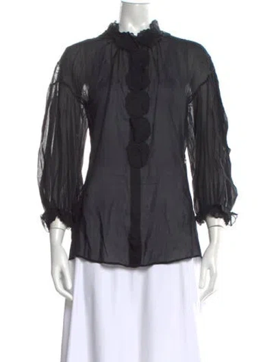 Pre-owned Roberto Cavalli Vintage 2008 Blouse In Black