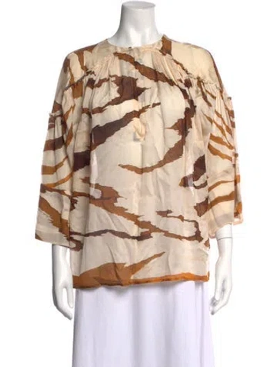 Pre-owned Roberto Cavalli Vintage 2008 Blouse In Brown