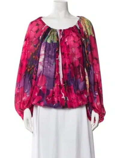 Pre-owned Roberto Cavalli Vintage 2008 Blouse In Red