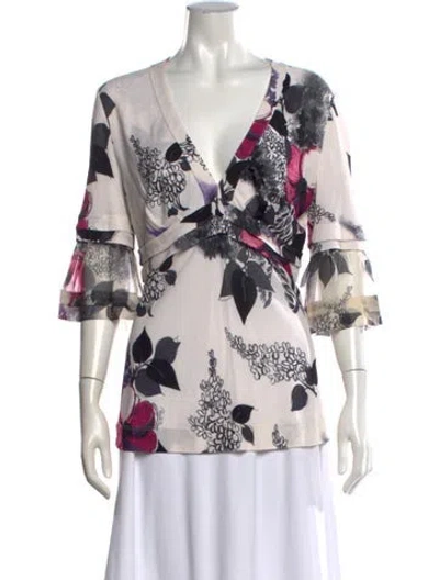 Pre-owned Roberto Cavalli Vintage 2008 Blouse In White