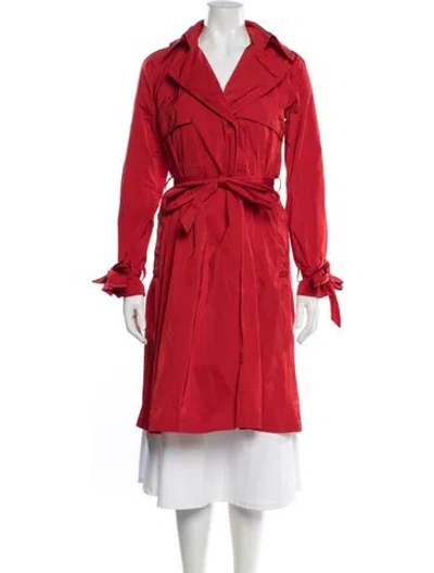 Pre-owned Roberto Cavalli Vintage 2008 Trench Coat In Red