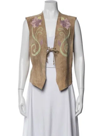 Pre-owned Roberto Cavalli Vintage 2008 Vest In Brown/green