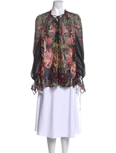 Pre-owned Roberto Cavalli Vintage 2010's Blouse In Black
