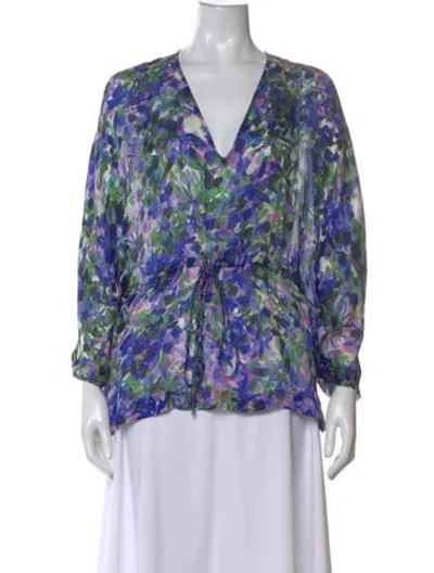Pre-owned Roberto Cavalli Vintage 2010 Blouse In Blue