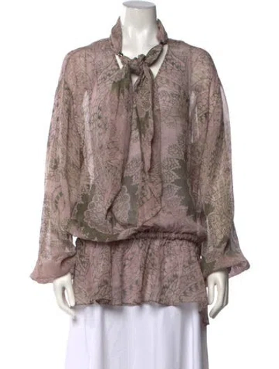 Pre-owned Roberto Cavalli Vintage 2010 Blouse In Purple
